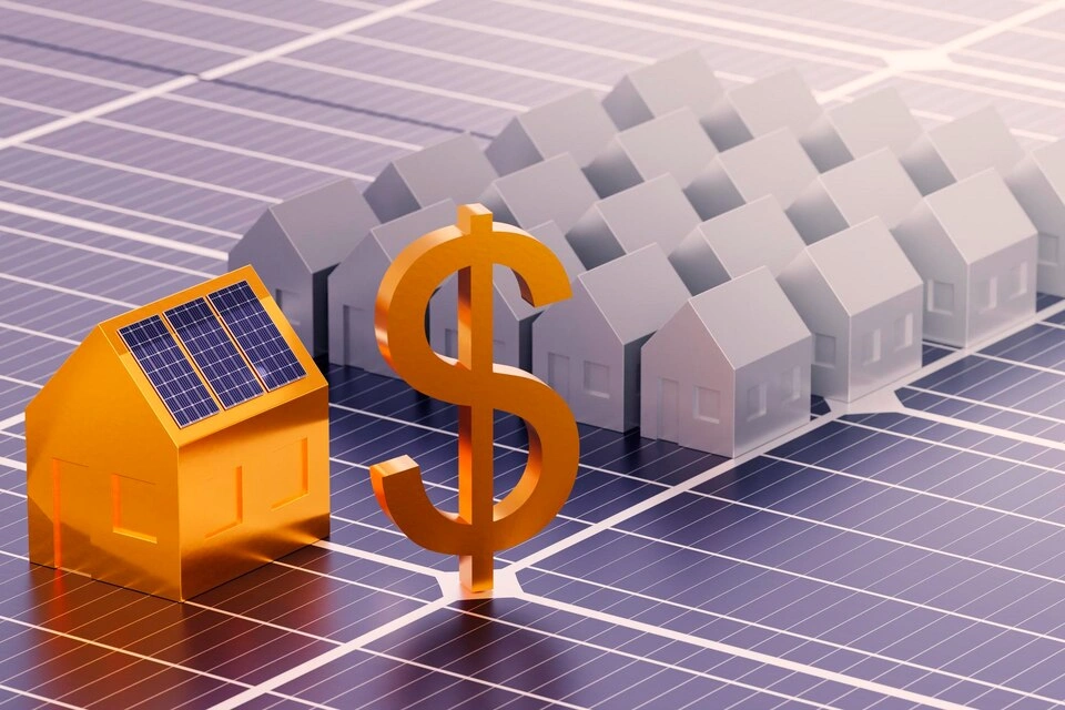 Housing society with increased property value due to solar installation